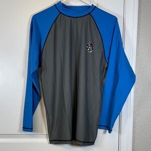 Maui & Sons L/S Swim Shirt Rash Guard SPF 50+ Protection Size Large EUC #5856